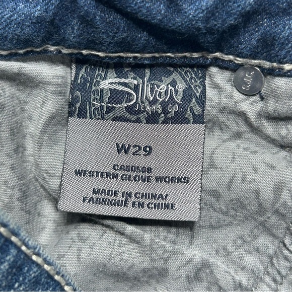 Silver Jeans Womens 29 Low Rise Capri Big Stitch Embroidered Pockets Casual - Picture 3 of 5